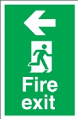 Fire exit arrow left  