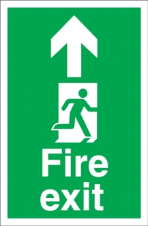 Fire exit arrow up  