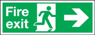 fire exit arrow right  