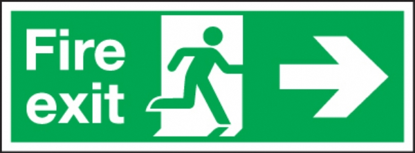 fire exit arrow right  