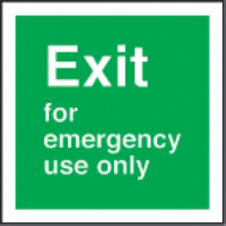 exit for emergency use only