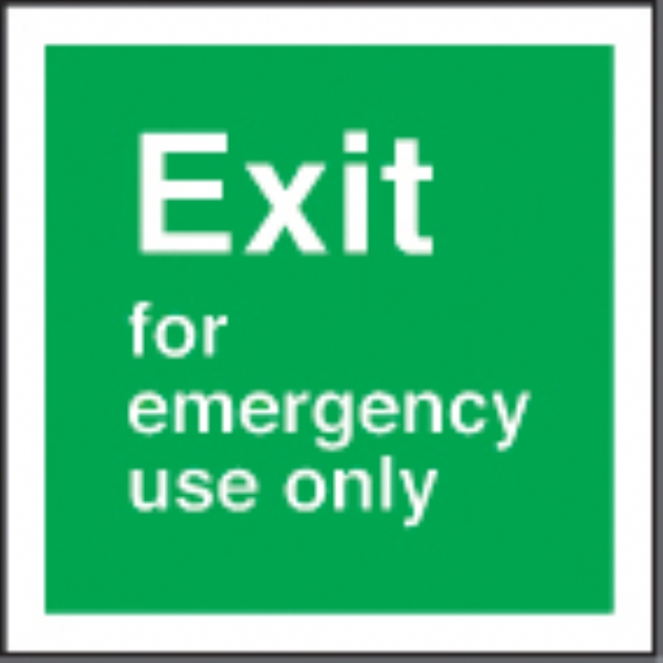 exit for emergency use only