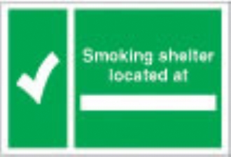 Smoking shelter located at.. 