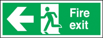 fire exit arrow left  