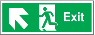 exit arrow diagonal up left 