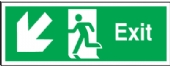 exit arrow diagonal down left 