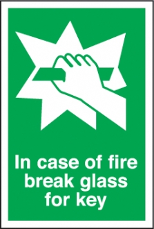 in case of fire break glass 