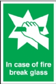 in case of fire break glass  