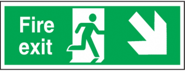fire exit diagonal down right   