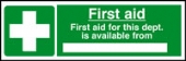 first aid is available from  