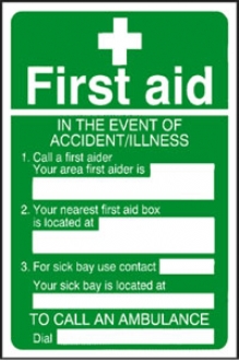 first aid accident/illness