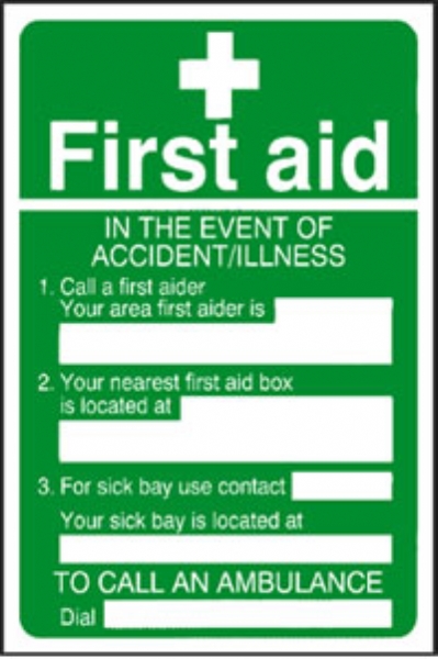 first aid accident/illness