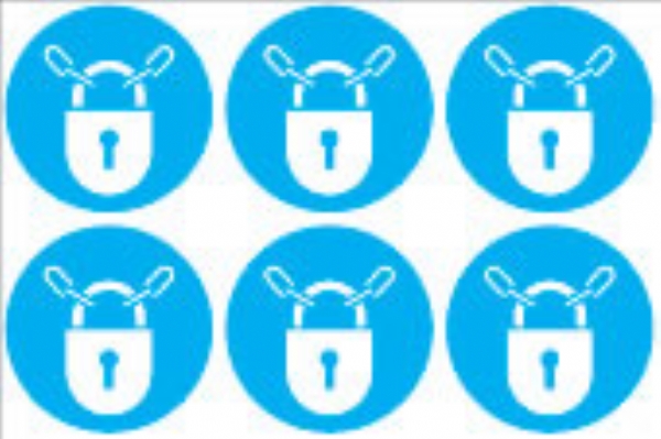Keep locked symbol  (24 pack) 6 to sheet