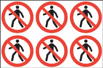 No Pedestrians (24 pack)  diameter