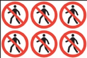 No Pedestrians (24 pack)  diameter