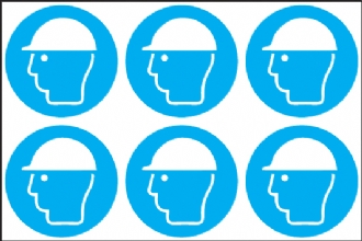 Hard hat symbol  (24 pack) 6 to sheet