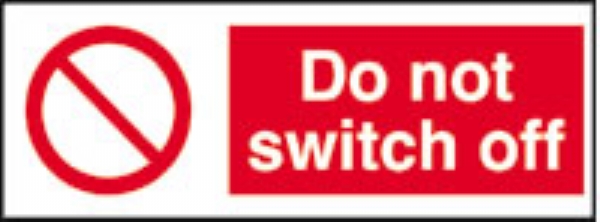 do not switch off (pack of 10) 