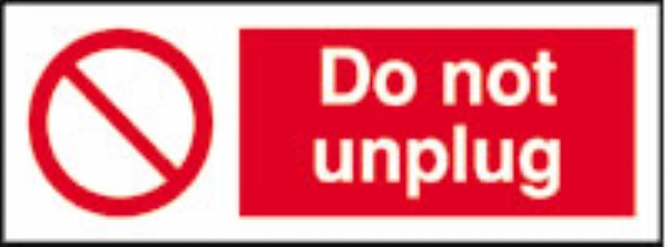 do not unplug (pack of 10) 