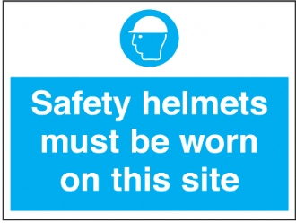 Safety helmets must be worn site  