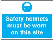 Safety helmets must be worn site  