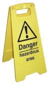 danger hazardous area cleaning stand