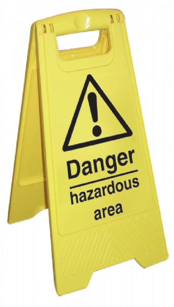 danger hazardous area cleaning stand