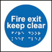 fire exit keep clear 