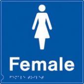 female symbol - (white & blue) 