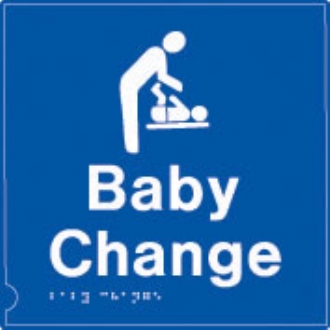 baby change symbol - (white & blue) 