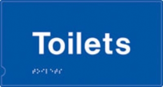 toilets  (white & blue)