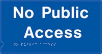 no public access (white & blue)