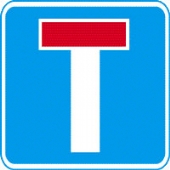 no through road with channel 