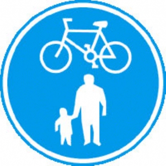 pedestrians/cyclists with channel 