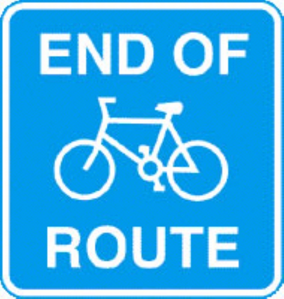 end of route with channel 