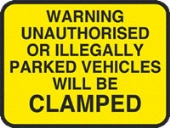 wheel clamp sign with channel