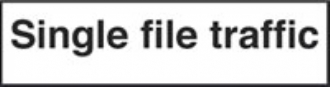 single file traffic supp. panel