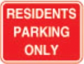 residents parking only without channel