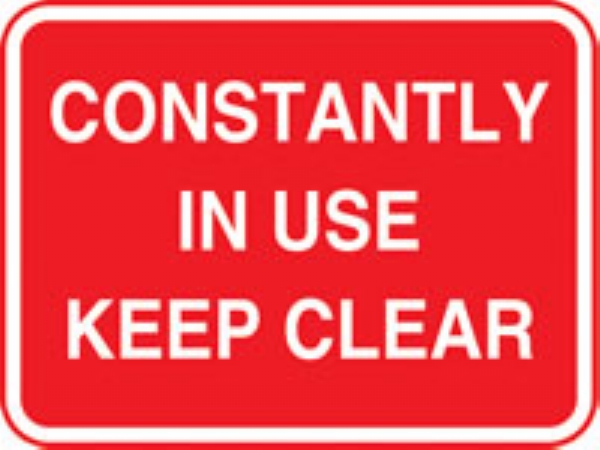 constantly in use keep clear with channel 