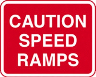 caution speed ramps no channel