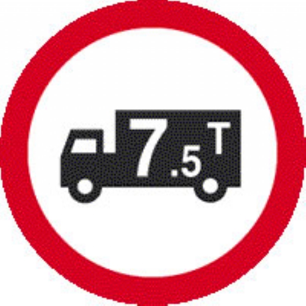 lorry tons 7.5 tonnes c/w text