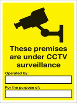 These premises are under CCTV..