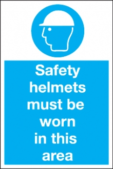 Safety helmets must be worn..
