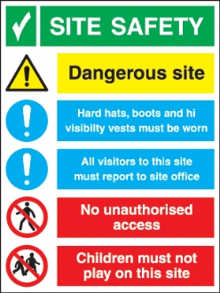 Site Safety board  tuff