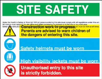 Site Safety board  tuff