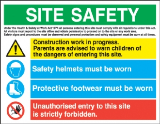Site Safety board  tuff