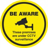 be aware - premises are under cctv surv.without chan 450dia