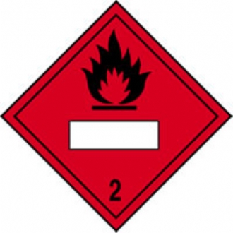 new regulation placard flammable 2 