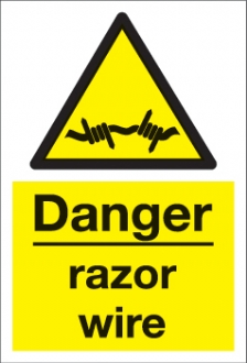 danger razor wire