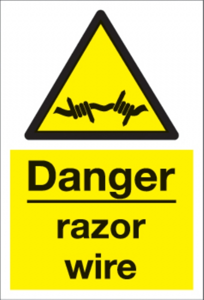 danger razor wire