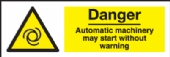 danger automatic machinery